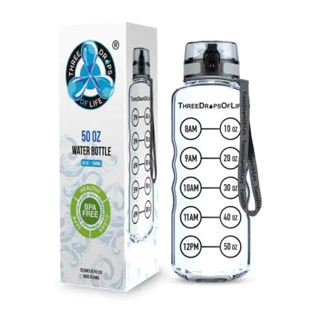 50 oz Clear Sports Water Bottle - High Capacity Hydration